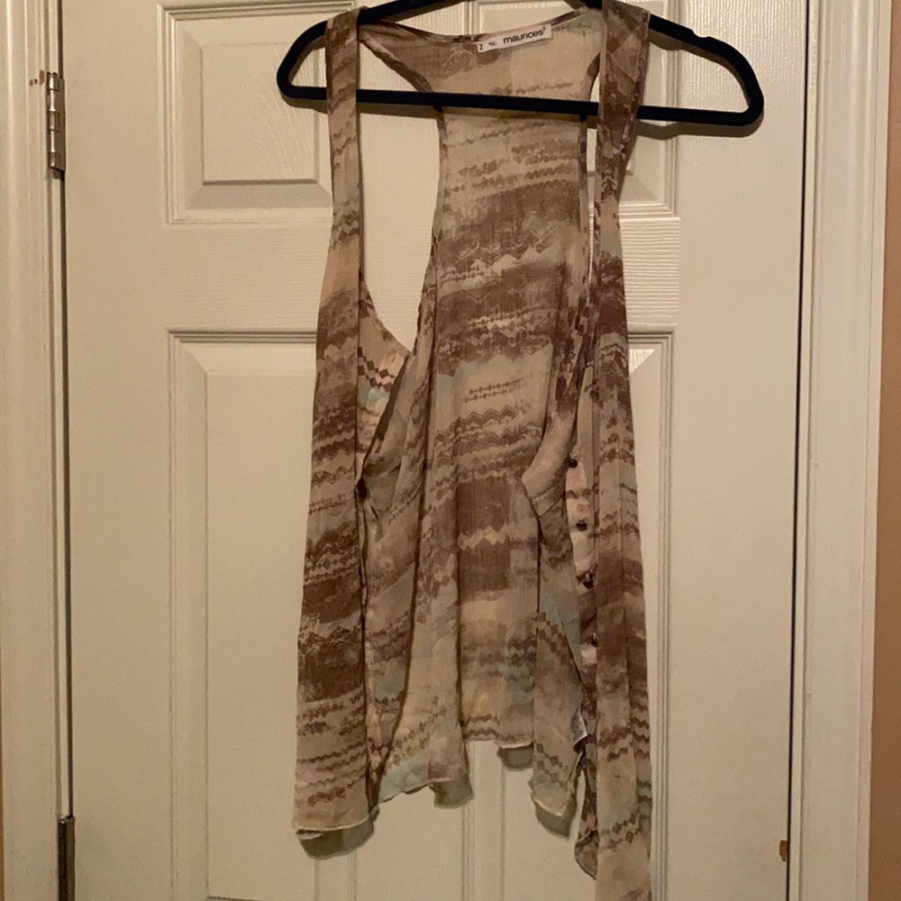 Women’s Aztec button down tank top